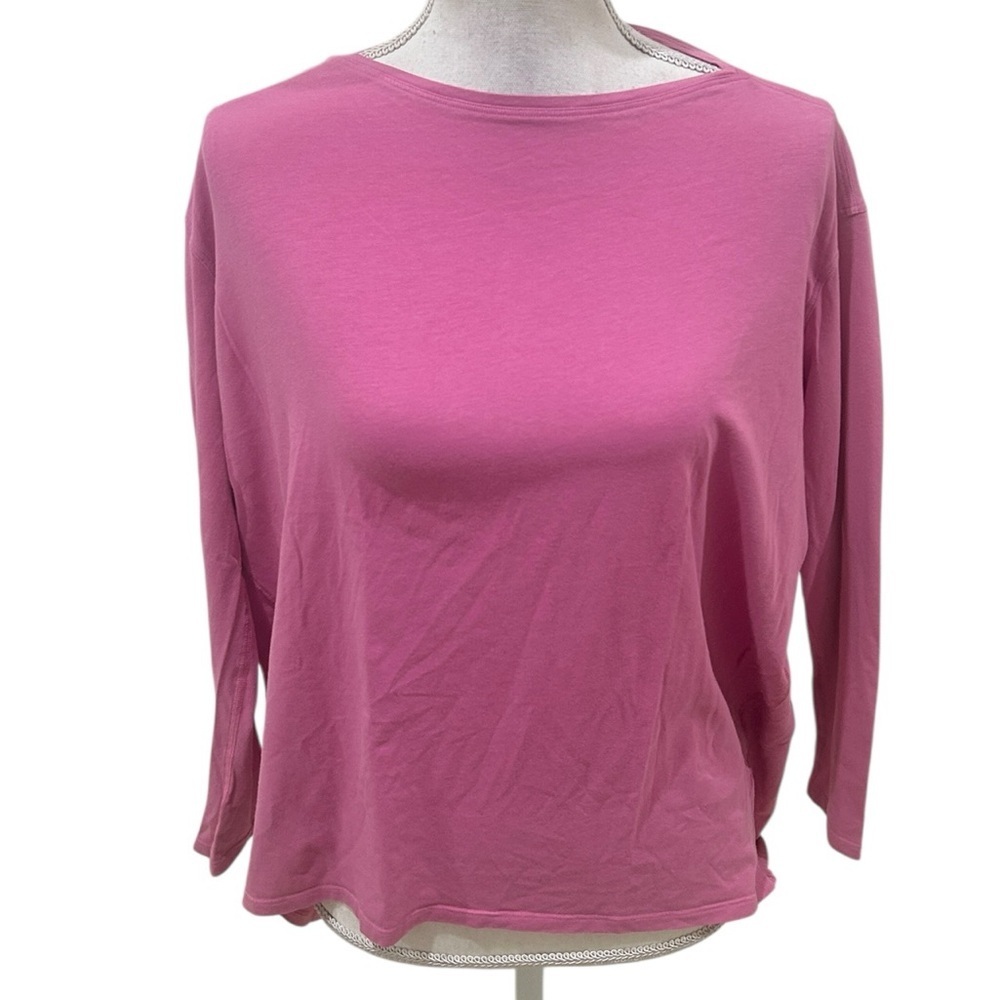 lululemon athletica Long Sleeve Crewneck Top hot Pink layer oversized size 6